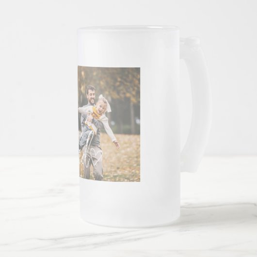 Personalized Love You Dad Photo Matglas Bierpul (Voorkant rechts)