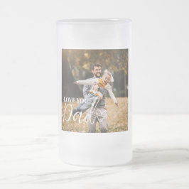 Personalized Love You Dad Photo Matglas Bierpul
