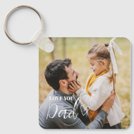 Personalized Love You Dad Photo Sleutelhanger