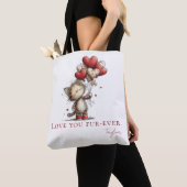 Personalized Love You Fur-Ever Cat & Balloons Tote Bag (Dichtbij)