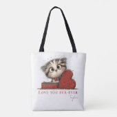 Personalized Love You Fur-Ever Cat Tote Bag (Achterkant)