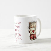Personalized “Love You Fur-Ever” Cute Cat Valentin Koffiemok (Voorkant rechts)