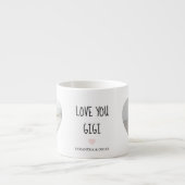 Personalized Love You Gigi Photo | Custom Gift Espresso Kop (Voorkant)
