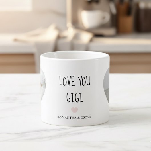 Personalized Love You Gigi Photo | Custom Gift Espresso Kop