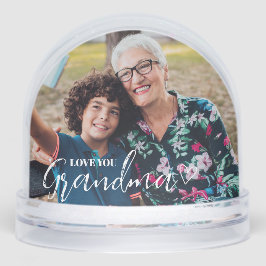 Personalized Love You Grandma Photo Sneeuwbol