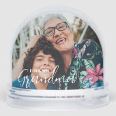 Personalized Love You Grandma Photo Sneeuwbol (Achterkant)