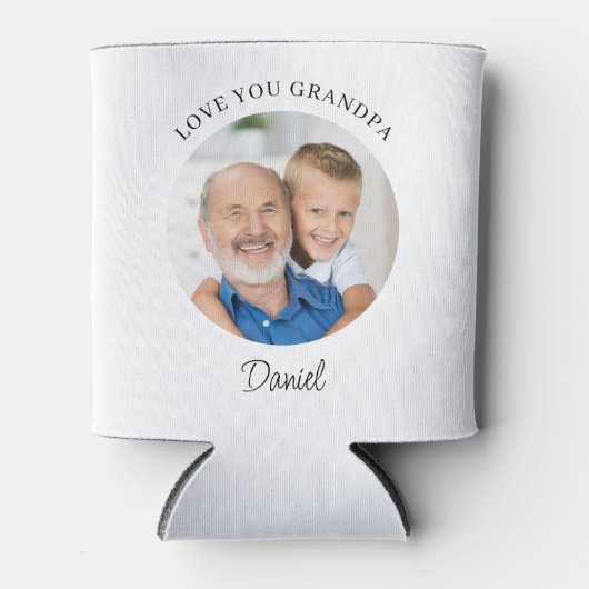 Personalized Love You Grandpa Photo Blikjeskoeler (Voorkant)