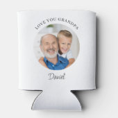 Personalized Love You Grandpa Photo Blikjeskoeler (Achterkant)