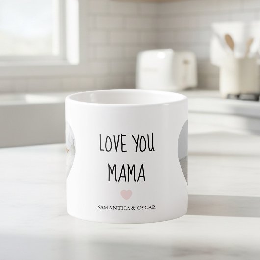 Personalized Love You Mama | Custom Photo Gift Espresso Kop