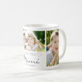 Personalized LOVE YOU MIMI Handwritten 3 Photo Koffiemok (Voorkant rechts)