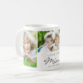 Personalized LOVE YOU MIMI Handwritten 3 Photo Koffiemok (Voorkant links)