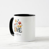 Personalized Love You Mom Floral  Mok (Voorkant links)