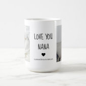 Personalized Love You Nana | Custom Photo Gift Koffiemok (Center)