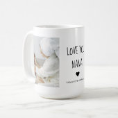 Personalized Love You Nana | Custom Photo Gift Koffiemok (Voorkant links)