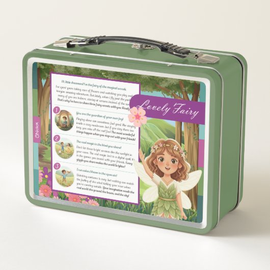 Personalized Lovely Fairy Lunch Box (Achterkant)