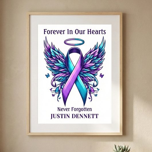 Personalized Loving Memory Suicide Loss Awareness Poster