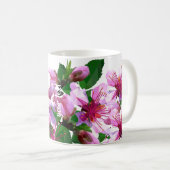 Personalized Low Poly Cherry Blossom Coffee Koffiemok (Voorkant rechts)