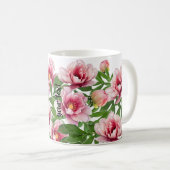 Personalized Low Poly Peony Coffee Mug Koffiemok (Voorkant rechts)