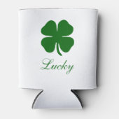 Personalized Lucky Green Clover Blikjeskoeler (Voorkant)