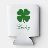 Personalized Lucky Green Clover Blikjeskoeler (Achterkant)