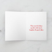 Personalized Lucky Mushroom Christmas Card Feestdagen Kaart (Binnen)