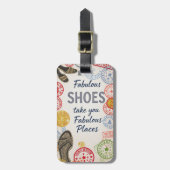 Personalized Luggage Tag - Fab Shoes, Fab Places! Bagagelabel (Voorkant verticaal)