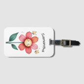 Personalized luggage tag, Floral design Bagagelabel (Voorkant (horizontaal))