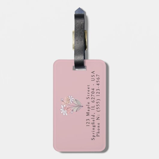 Personalized luggage tag, luggage tag bagagelabel (Achterkant verticaal)