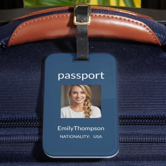 Personalized Luggage Tag with Photo & Details Bagagelabel (Voorkant Insitu 2)