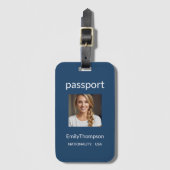 Personalized Luggage Tag with Photo & Details Bagagelabel (Voorkant (verticaal))