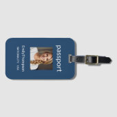 Personalized Luggage Tag with Photo & Details Bagagelabel (Voorkant (horizontaal))
