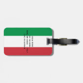 Personalized luggage tags, Italian flag Bagagelabel (Achterkant horizontaal)