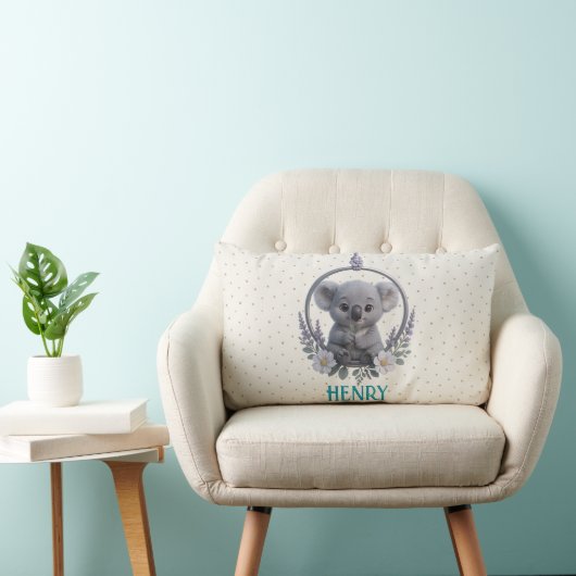 Personalized Lumbar Baby Pillow – Baby Koala Kussen (Stoel)