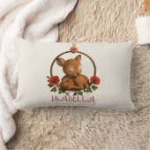 Personalized Lumbar Baby Pillow – Woodland Fawn Kussen (Deken)