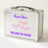 Personalized Lunchkins Building Bricks Lunch Box (Voorkant)