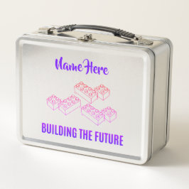 Personalized Lunchkins Building Bricks Lunch Box