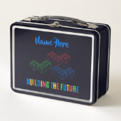 Personalized Lunchkins Building Bricks Lunch Box (Voorkant)