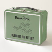 Personalized Lunchkins Building Bricks Lunch Box (Voorkant)