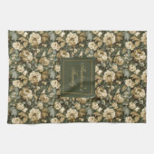 Personalized Lux Pastel Botanical Towel Kitchen Theedoek (Horizontaal)