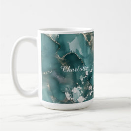 Personalized Luxury Marble Pattern Custom Name Koffiemok