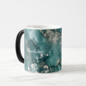 Personalized Luxury Marble Pattern Custom Name  Magische Mok (Voorkant links)