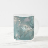 Personalized Luxury Marble Pattern Custom Name  Matglas Koffiemok (Voorkant rechts)