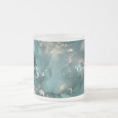 Personalized Luxury Marble Pattern Custom Name  Matglas Koffiemok (Center)