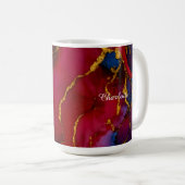 Personalized Luxury Marble Pattern Custom Name Mug Koffiemok (Voorkant rechts)