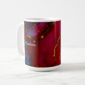 Personalized Luxury Marble Pattern Custom Name Mug Koffiemok (Voorkant links)
