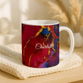 Personalized Luxury Marble Pattern Custom Name Mug Koffiemok