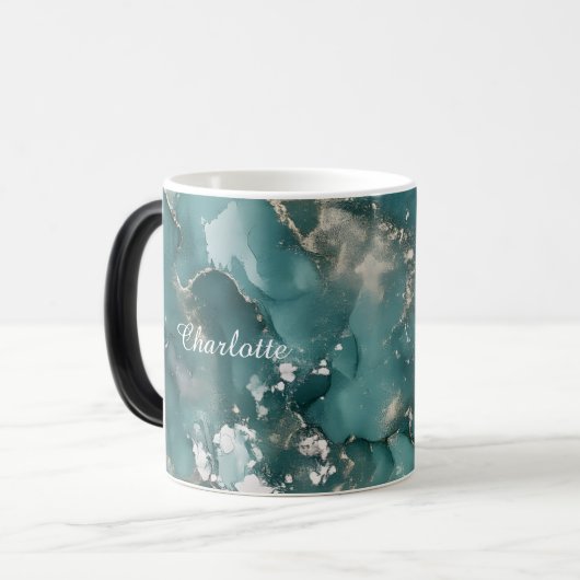 Personalized Luxury Marble Pattern Custom Name Mug Magische Mok (Voorkant links)