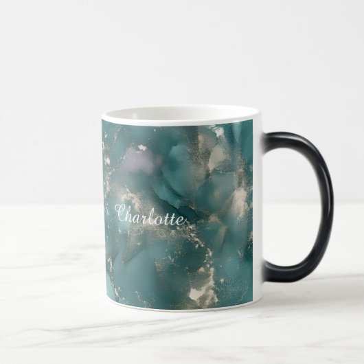 Personalized Luxury Marble Pattern Custom Name Mug Magische Mok (Rechts)