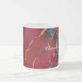 Personalized Luxury Marble Pattern Custom Name Mug Matglas Koffiemok (Voorkant rechts)