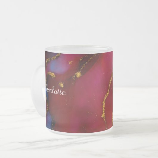 Personalized Luxury Marble Pattern Custom Name Mug Matglas Koffiemok (Voorkant links)
